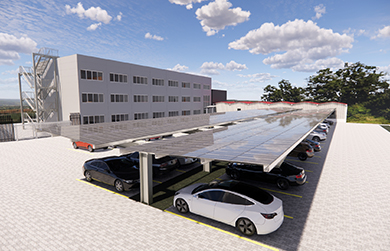 Vom Parkplatz zum Energiehotspot: PV-Parkplatzüberdachungen