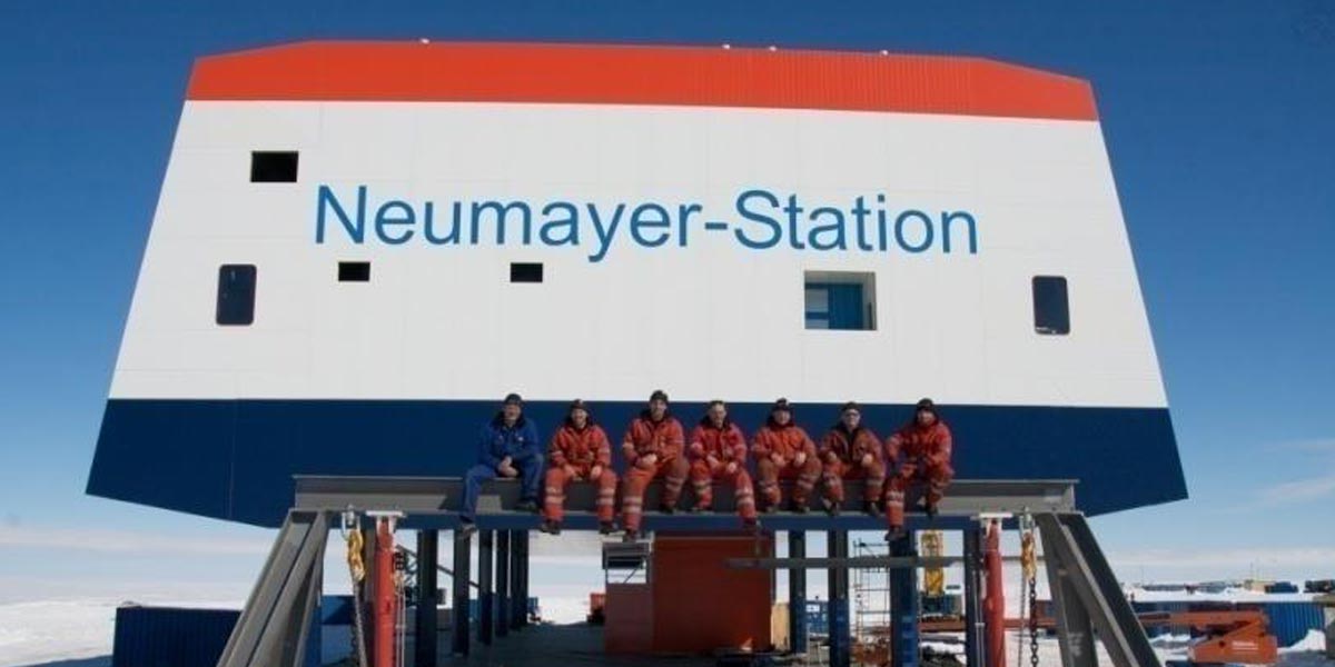 Projekt Antarktisstation Neumayer in der Antarktis