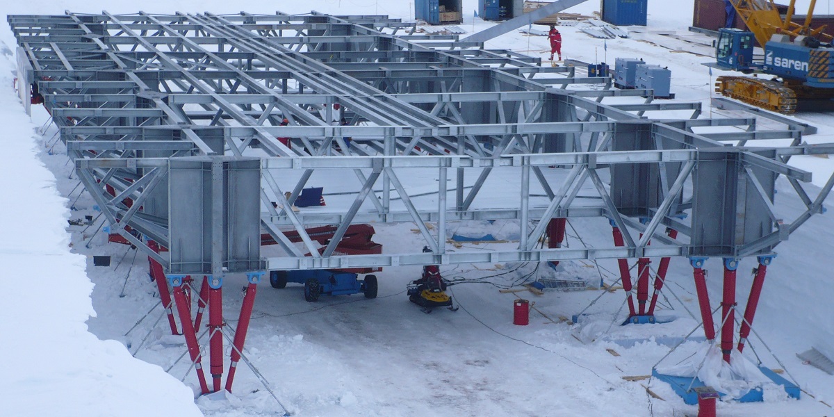 Projekt Antarktisstation Neumayer in der Antarktis